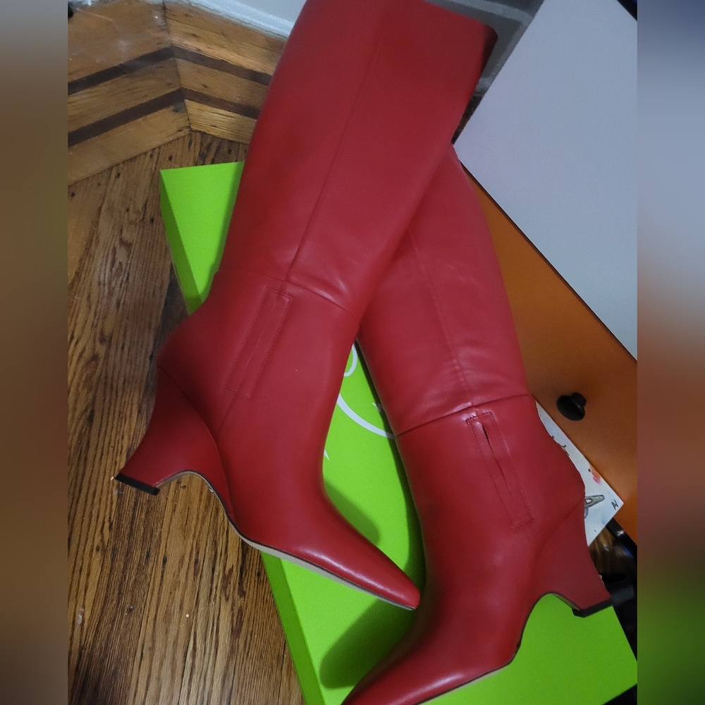 Sam Edelman red boots, size 7.5. Brand New in box.